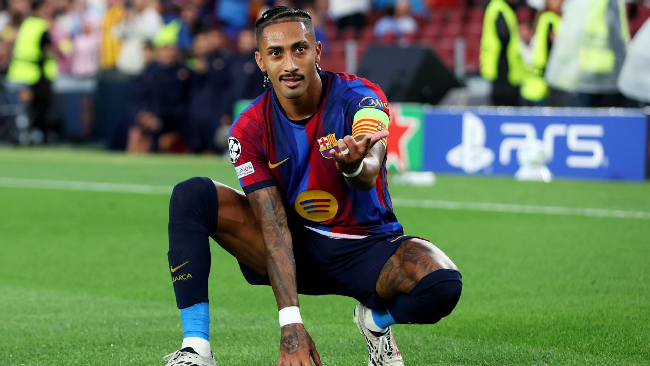 巴萨5比1费耶诺德:拉菲尼亚梅开二度,历史级开局从何而来